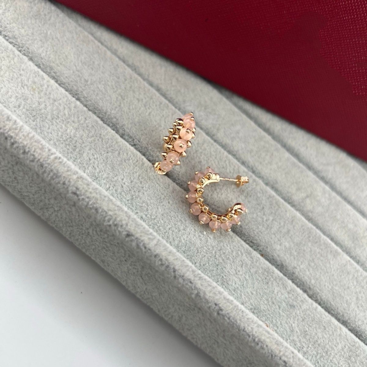 [OrnoraJewelry]NEW COLORED GEMSTONE COLLECTION SMALL HOOP EARRINGS