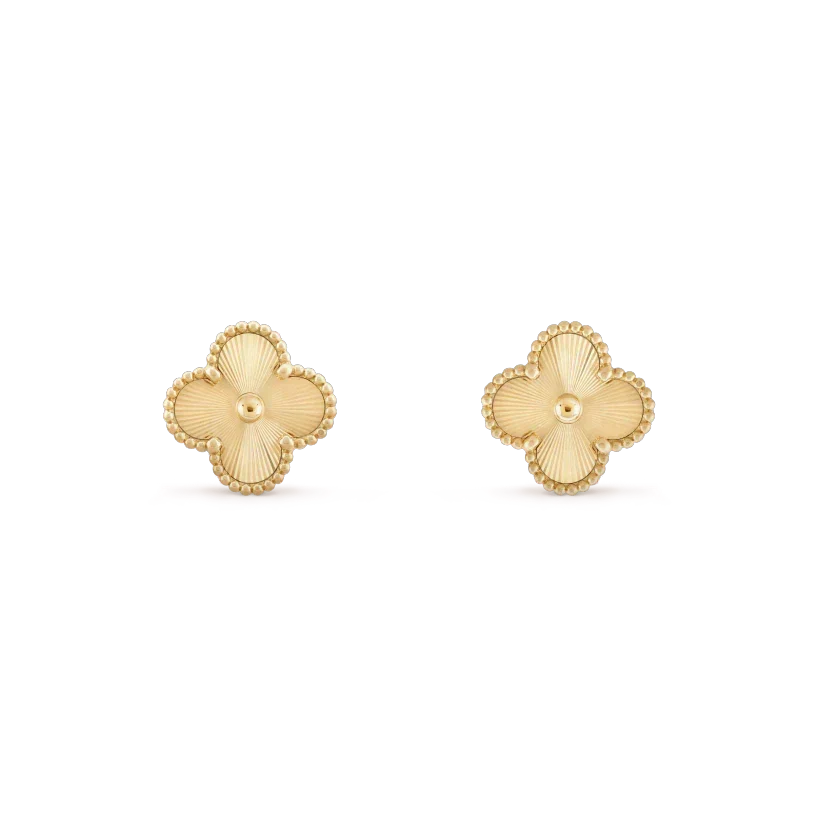 [OrnoraJewelry]CLOVER MINI 9.5MM LASER EARRINGS