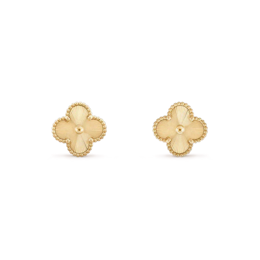 [OrnoraJewelry]CLOVER MINI 9.5MM LASER EARRINGS
