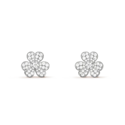 [Ornora Jewelry]CLOVER COMOS DIAMOND EARRINGS SILVER