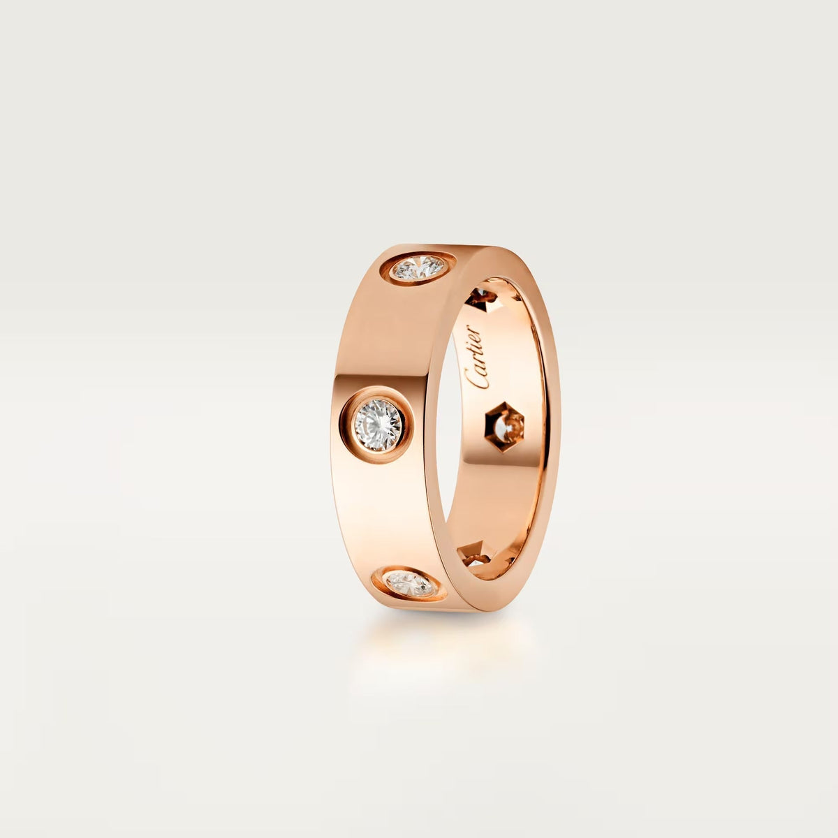 [OrnoraJewelry]LOVE 5.5MM 6 DIAMOND RING