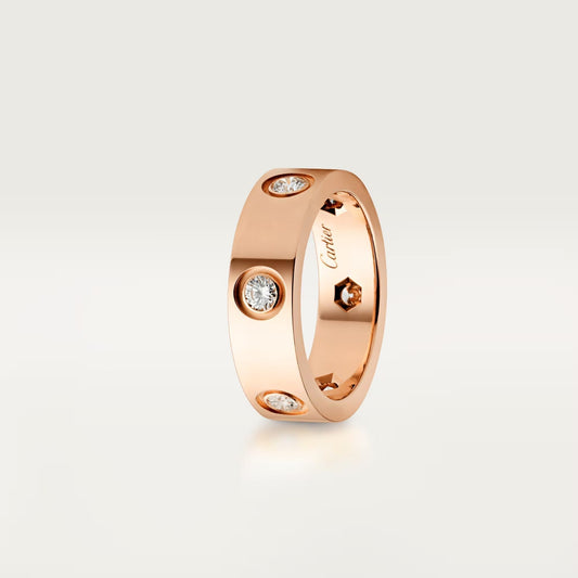 [OrnoraJewelry]LOVE 5.5MM 6 DIAMOND RING