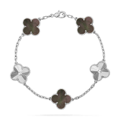 [OrnoraJewelry] CLOVER 5 MOTIF GRAY MOP BRACELET COLLECTION