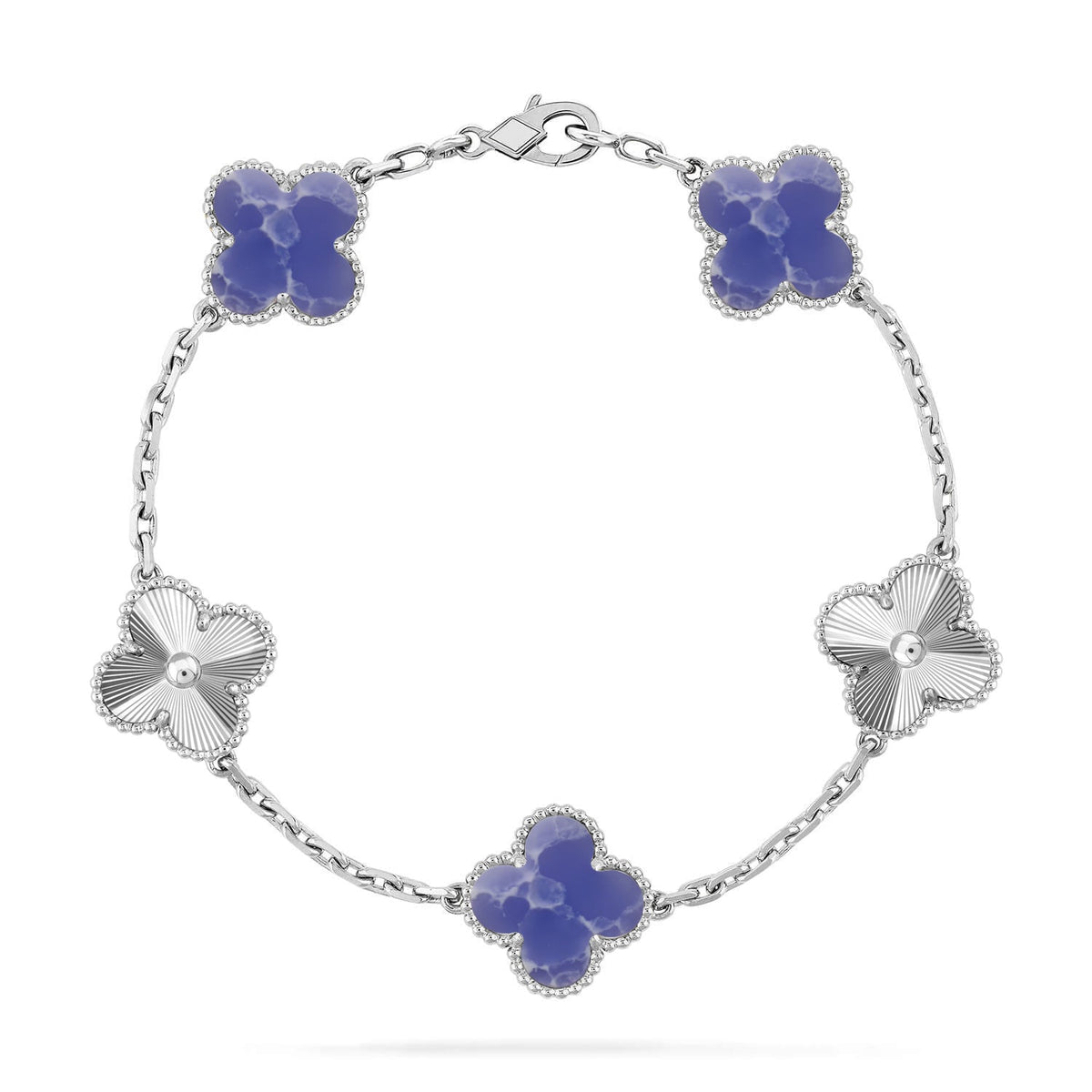 [OrnoraJewelry]CLOVER 5 MOTIF BLUE VEINS BRACELET COLLECTION