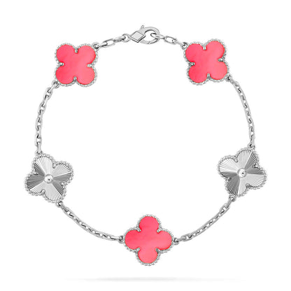 [OrnoraJewelry] CLOVER 5 MOTIFS  PINK MOP BRACELET COLLECTION
