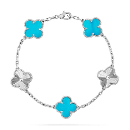[OrnoraJewelry] CLOVER 5 MOTIF TURQUOISE BRACELET COLLECTION