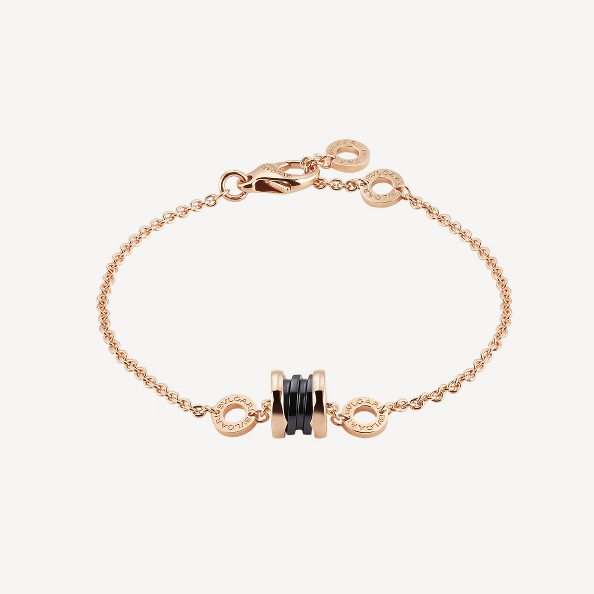 [OrnoraJewelry]ZERO 1 SOFT PINK GOLD AND BLACK CERAMIC BRACELET