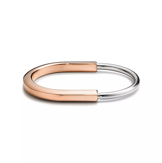 [Ornora Jewelry]LOCK BRACELET ROSE AND WHITE GOLD