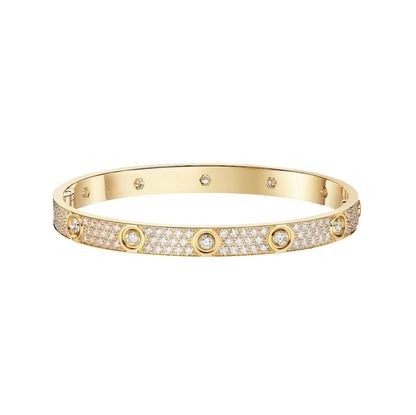 [OrnoraJewelry]LOVE BRACELET 6.1MM DIAMOND-PAVED 10 BIG DIAMONDS