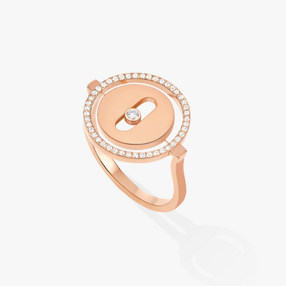 [OrnoraJewelry]LUCKY MOVE PINK GOLD DIAMOND RING