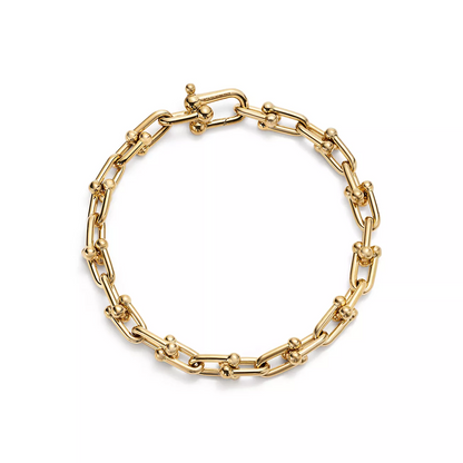 [Ornora Jewelry]HARDWEAR SMALL LINK 26 MOTIF GOLD BRACELET