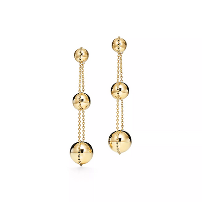 [Ornora Jewelry]TRIPLE DROP GOLD EARRINGS