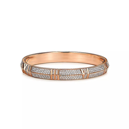 [Ornora Jewelry]ATLAS X PINK GOLD DIAMOND PAVED BRACELET