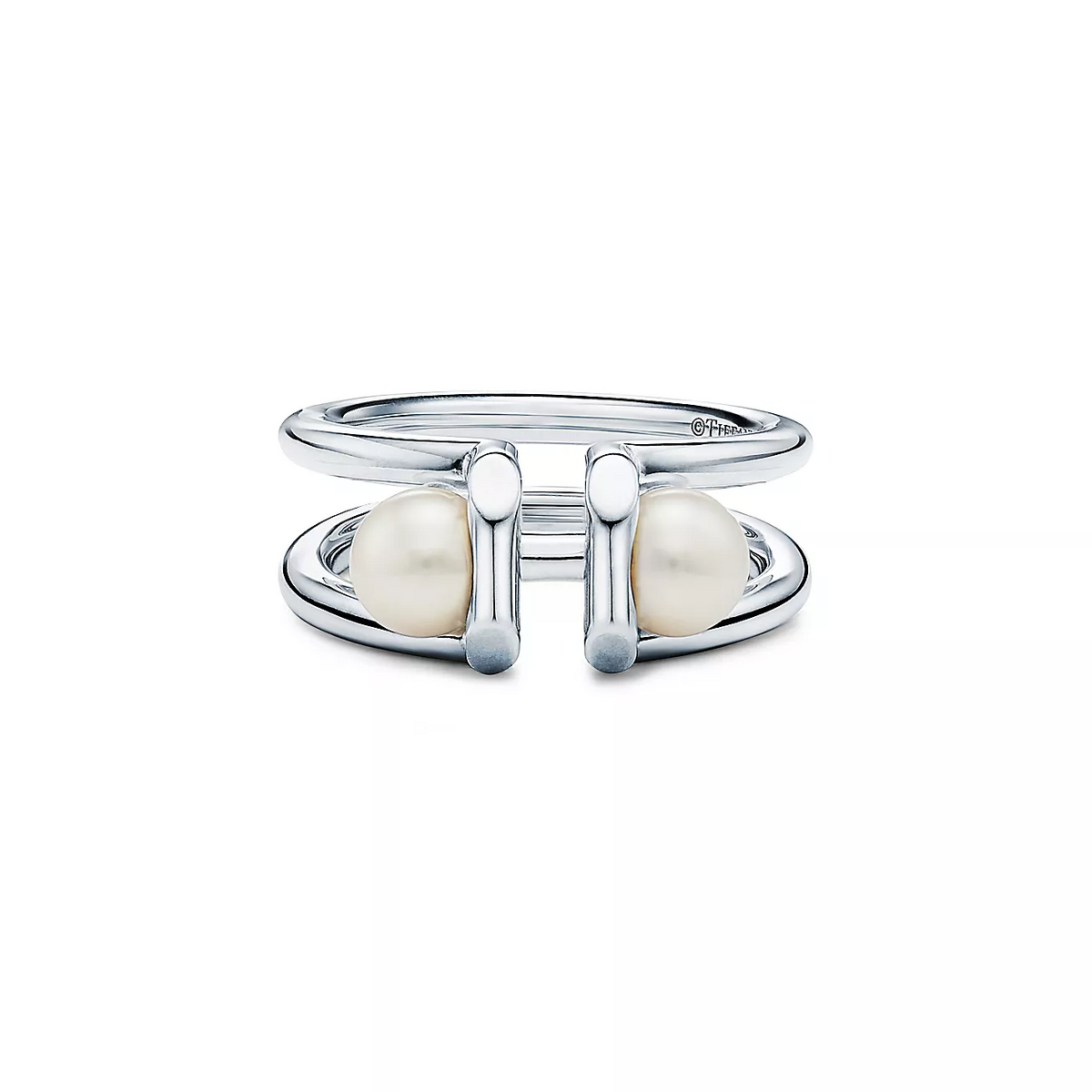 [Ornora Jewelry]DOUBLE PEARL SILVER RING