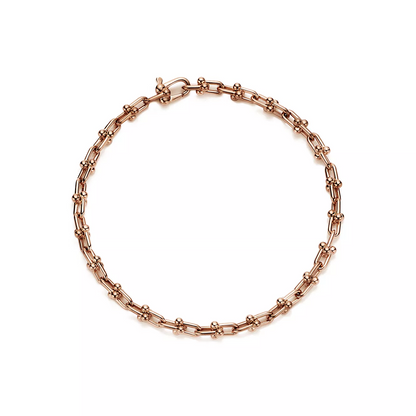 [Ornora Jewelry]HARDWEAR MICRO LINK 44 MOTIF PINK GOLD BRACELET