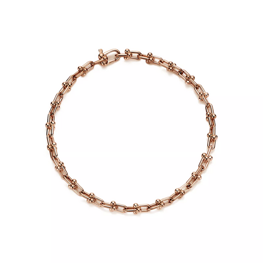 [Ornora Jewelry]HARDWEAR MICRO LINK 44 MOTIF PINK GOLD BRACELET