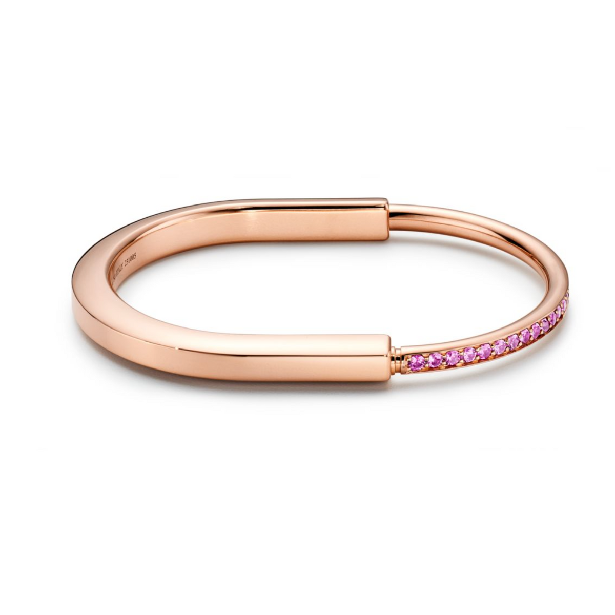 [Ornora Jewelry]LOCK BRACELET ROSE DIAMOND PINK GOLD