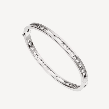 [OrnoraJewelry]ZERO 1 SPIRAL LOGO SILVER BRACELET
