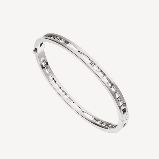 [OrnoraJewelry]ZERO 1 SPIRAL LOGO SILVER BRACELET