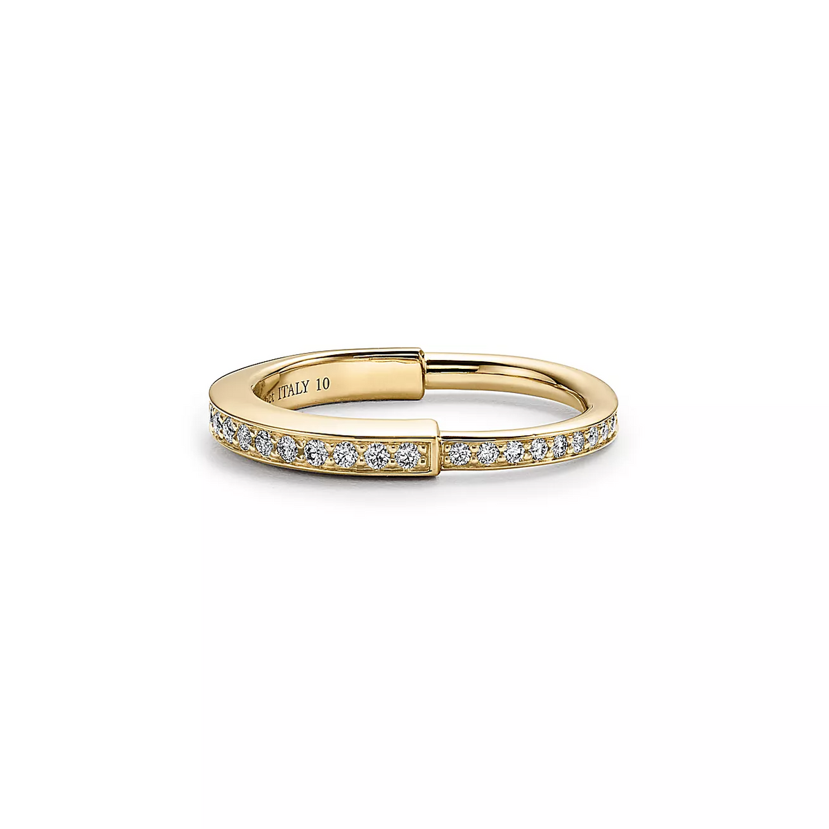 [Ornora Jewelry]LOCK RING GOLD DIAMOND PAVED