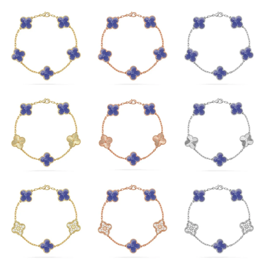 [OrnoraJewelry]CLOVER 5 MOTIF BLUE VEINS BRACELET COLLECTION