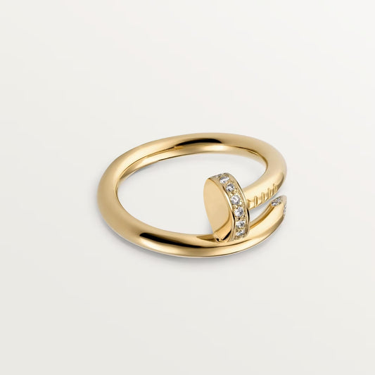 [OrnoraJewelry]JUSTE RING 2.6MM HALF DIAMOND