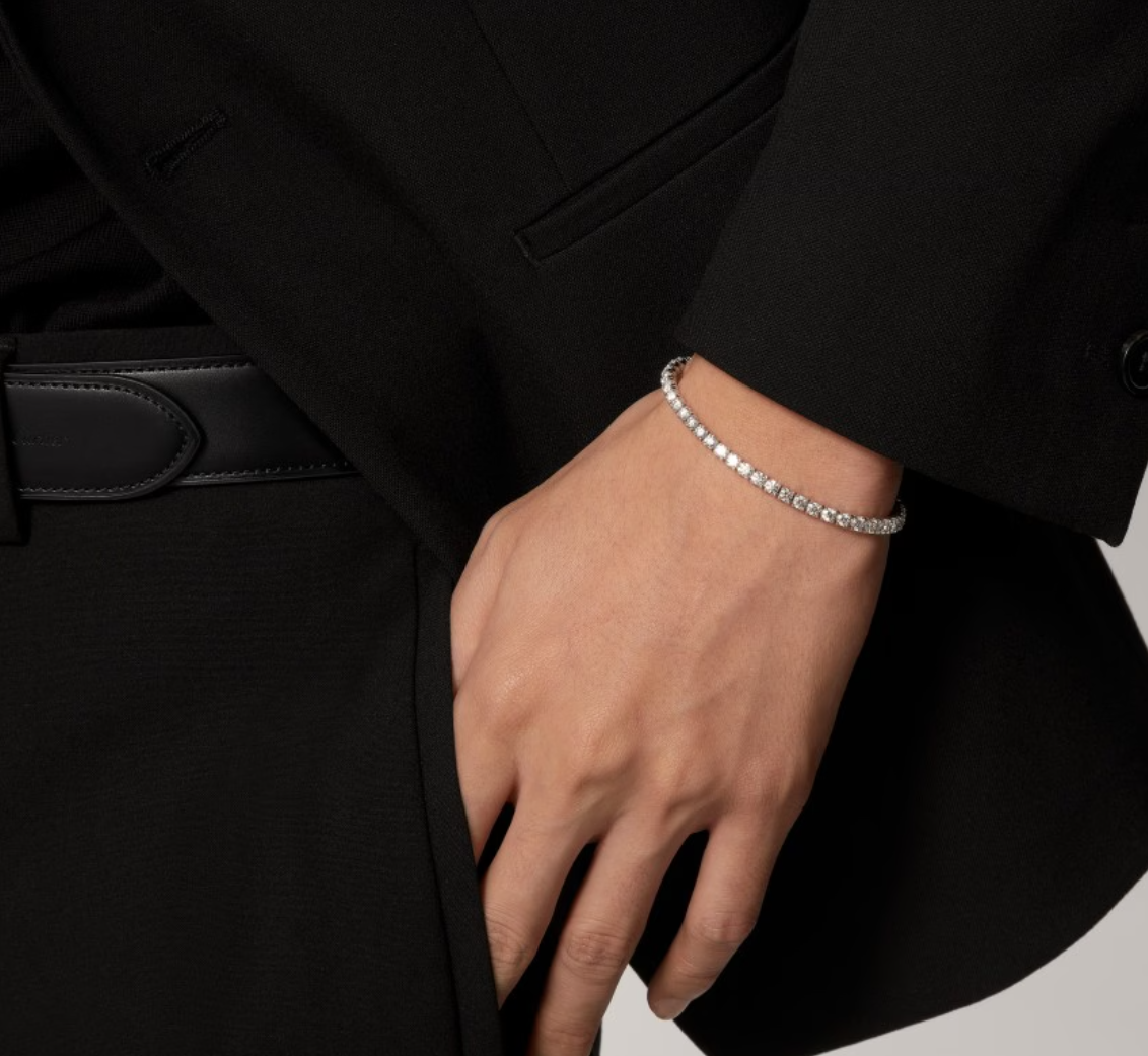 [OrnoraJewelry]  CLASSIC BASEBALL BRACELAT, 52 DIAMOND