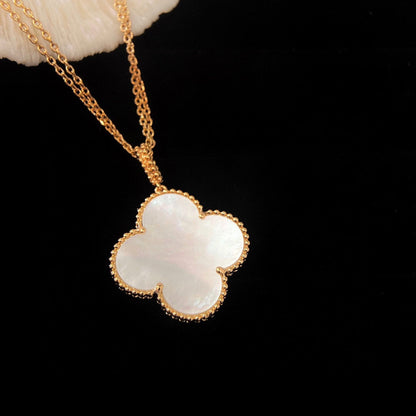[OrnoraJewelry]CLOVER 25MM MOP LARGE PENDANT NECKLACE