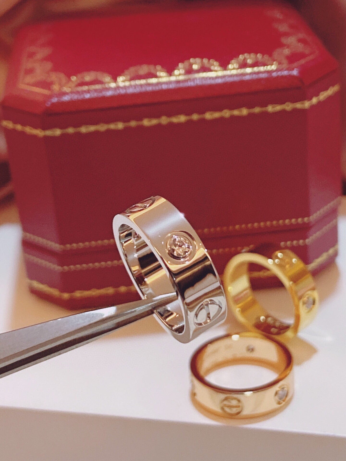 [OrnoraJewelry]Three-Diamond Ring