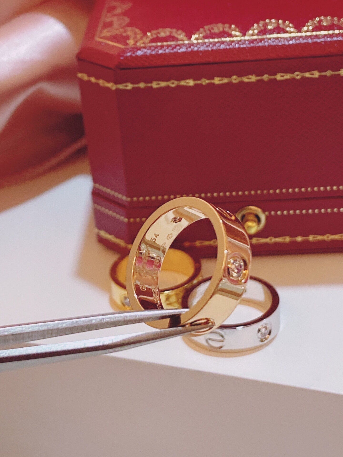 [OrnoraJewelry]Three-Diamond Ring