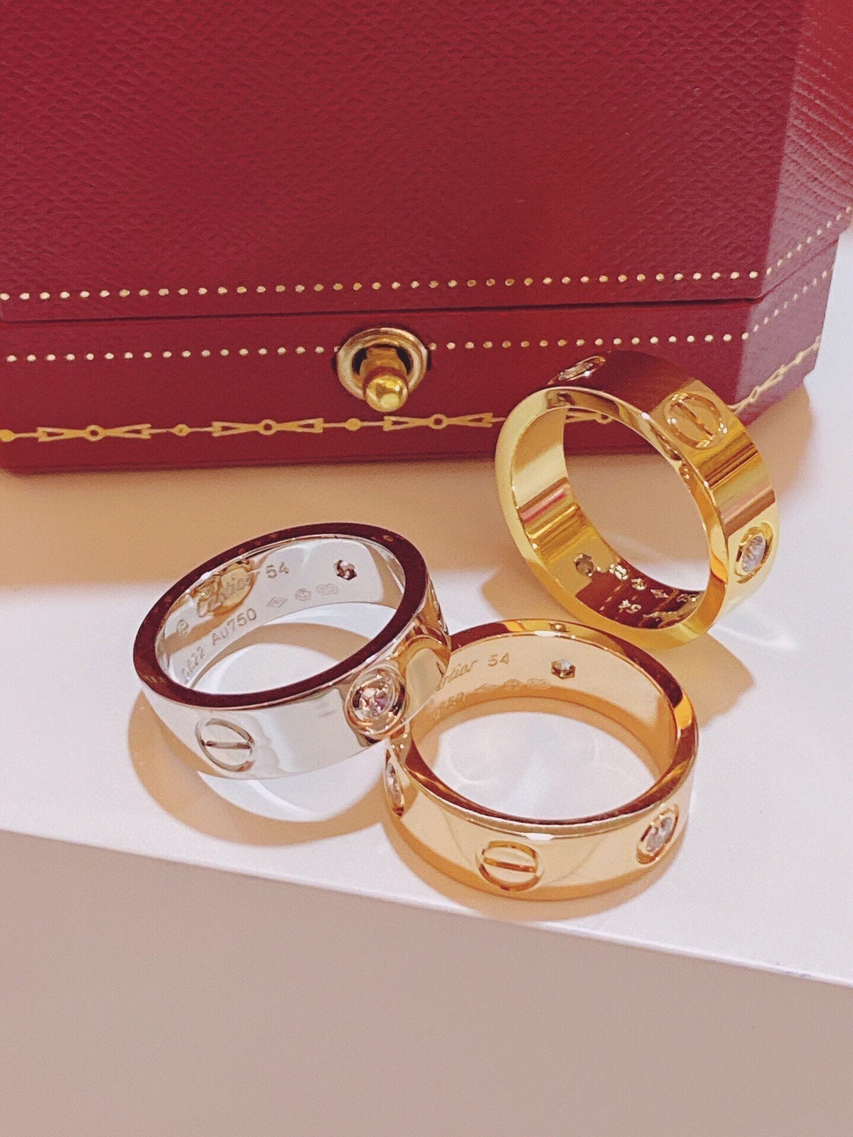 [OrnoraJewelry]Three-Diamond Ring