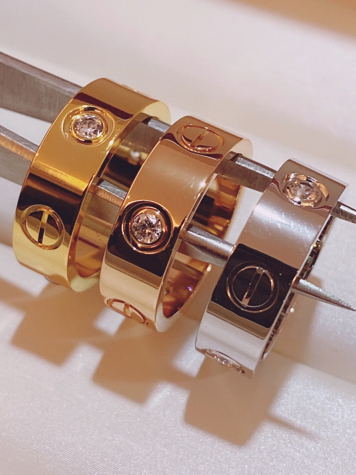 [OrnoraJewelry]Three-Diamond Ring
