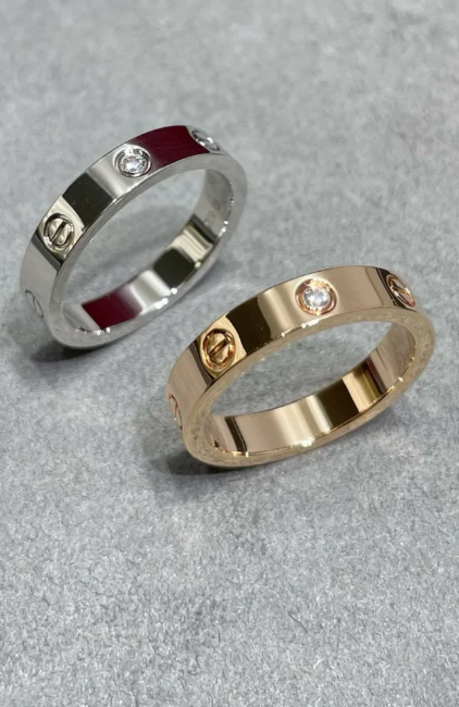 [OrnoraJewelry]LOVE RING 4MM 1 DIAMOND SILVER