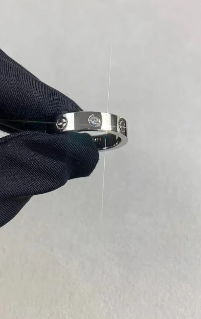 [OrnoraJewelry]LOVE RING 4MM 1 DIAMOND SILVER