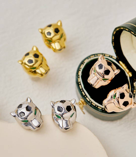 [OrnoraJewelry]CHRRTAH-PRINT STUD EARRINGS, THREE COLORS