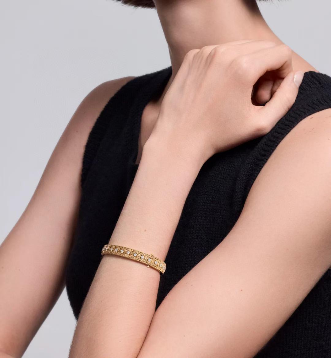 [OrnoraJewelry]2026 WOVEN-PATTERN BRACELET SET WITH FULL DIAMOND INLAY THREE-COLORS