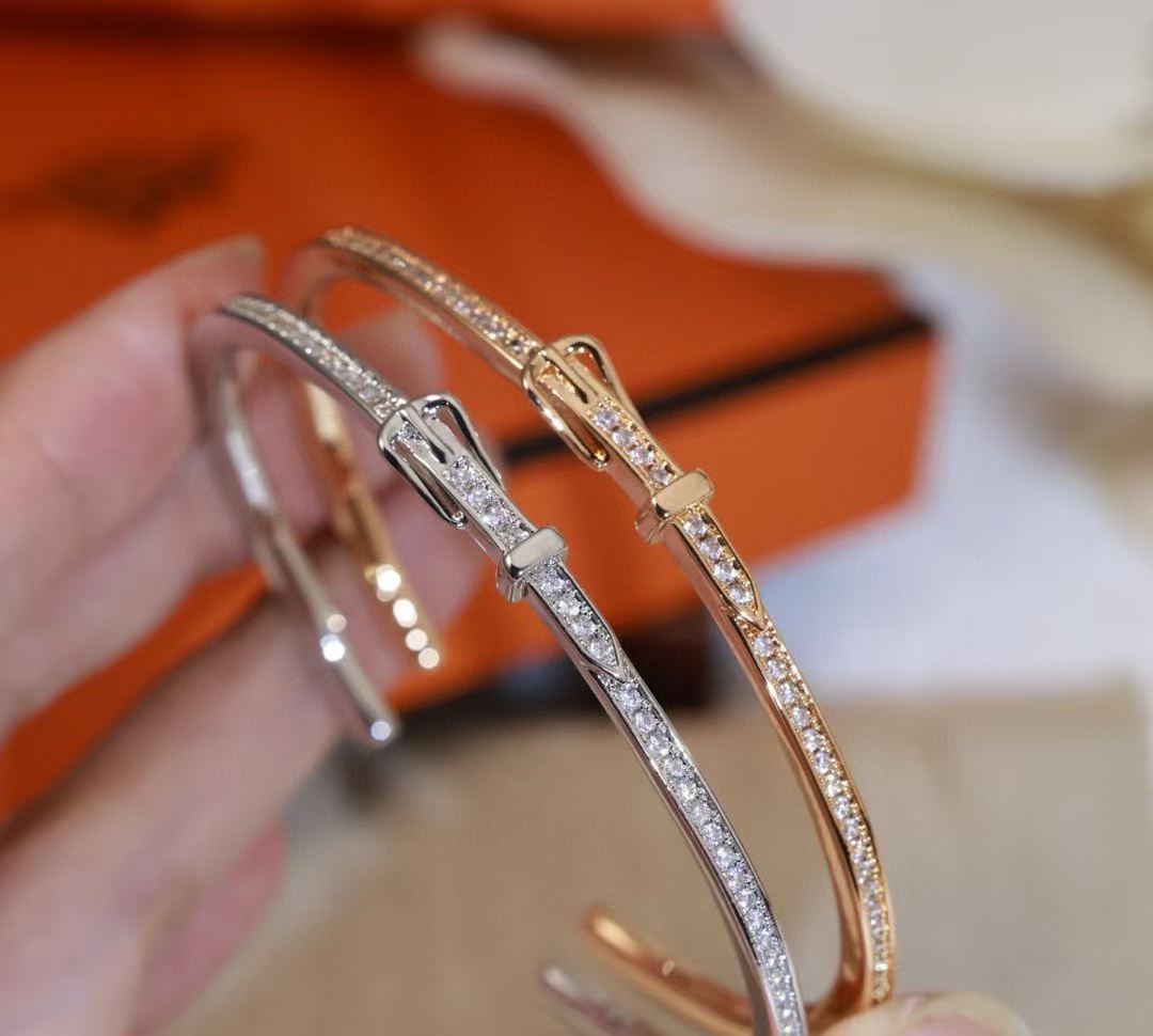 [OrnoraJewelry]DIAMOND-ENCRUSTED BRACELET THREE COLORS