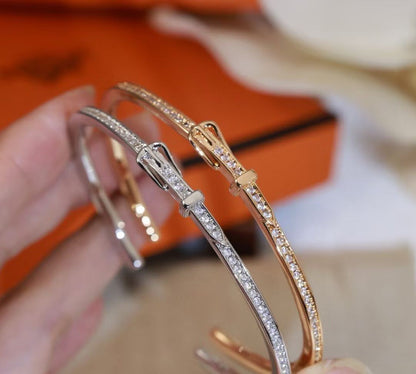[OrnoraJewelry]DIAMOND-ENCRUSTED BRACELET THREE COLORS