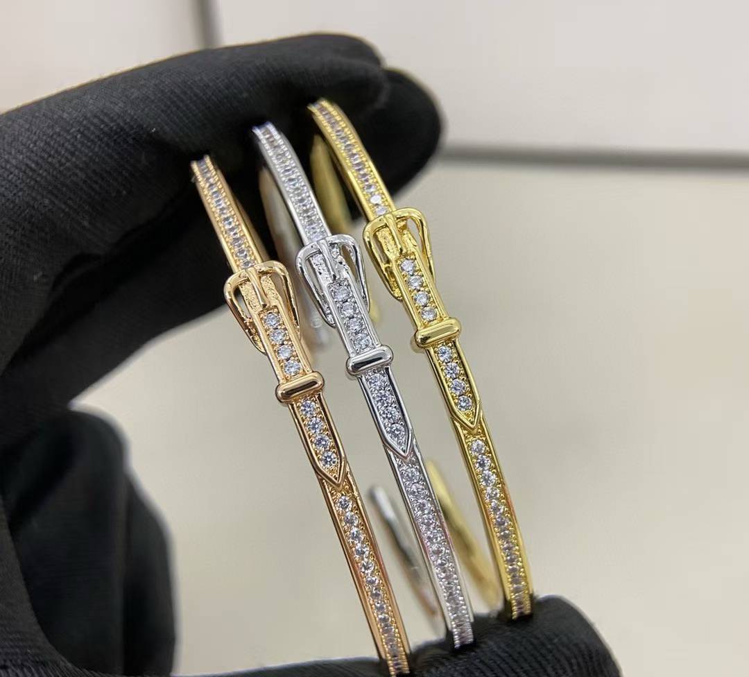 [OrnoraJewelry]DIAMOND-ENCRUSTED BRACELET THREE COLORS