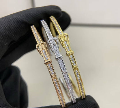 [OrnoraJewelry]DIAMOND-ENCRUSTED BRACELET THREE COLORS