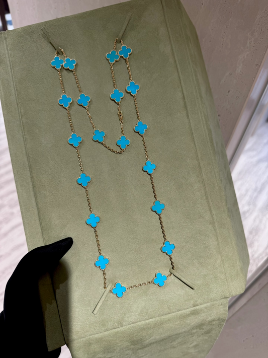 [OrnoraJewelry]CLOVER 20 MOTIFS TURQUOISE GOLD