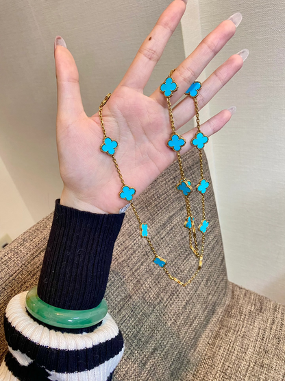 [OrnoraJewelry]CLOVER 20 MOTIFS TURQUOISE GOLD