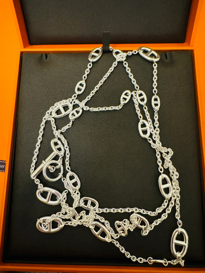 [OrnoraJewelry]Classic Silver Sweater Chain