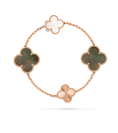 [OrnoraJewelry]DETACHABLE CLOVER 15(11+4) FLOWER SILVER NECKLACE SET