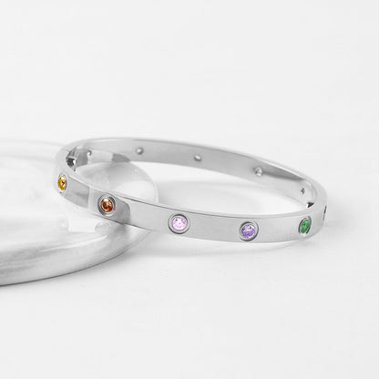 [OrnoraJewelry] 2026 NEW 6.1MM COLORED GEMSTONE BRACELET