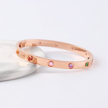 [OrnoraJewelry] 2026 NEW 6.1MM COLORED GEMSTONE BRACELET