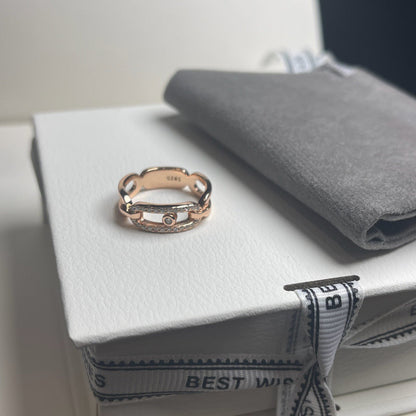 [OrnoraJewelry]Sliding Single Diamond Ring