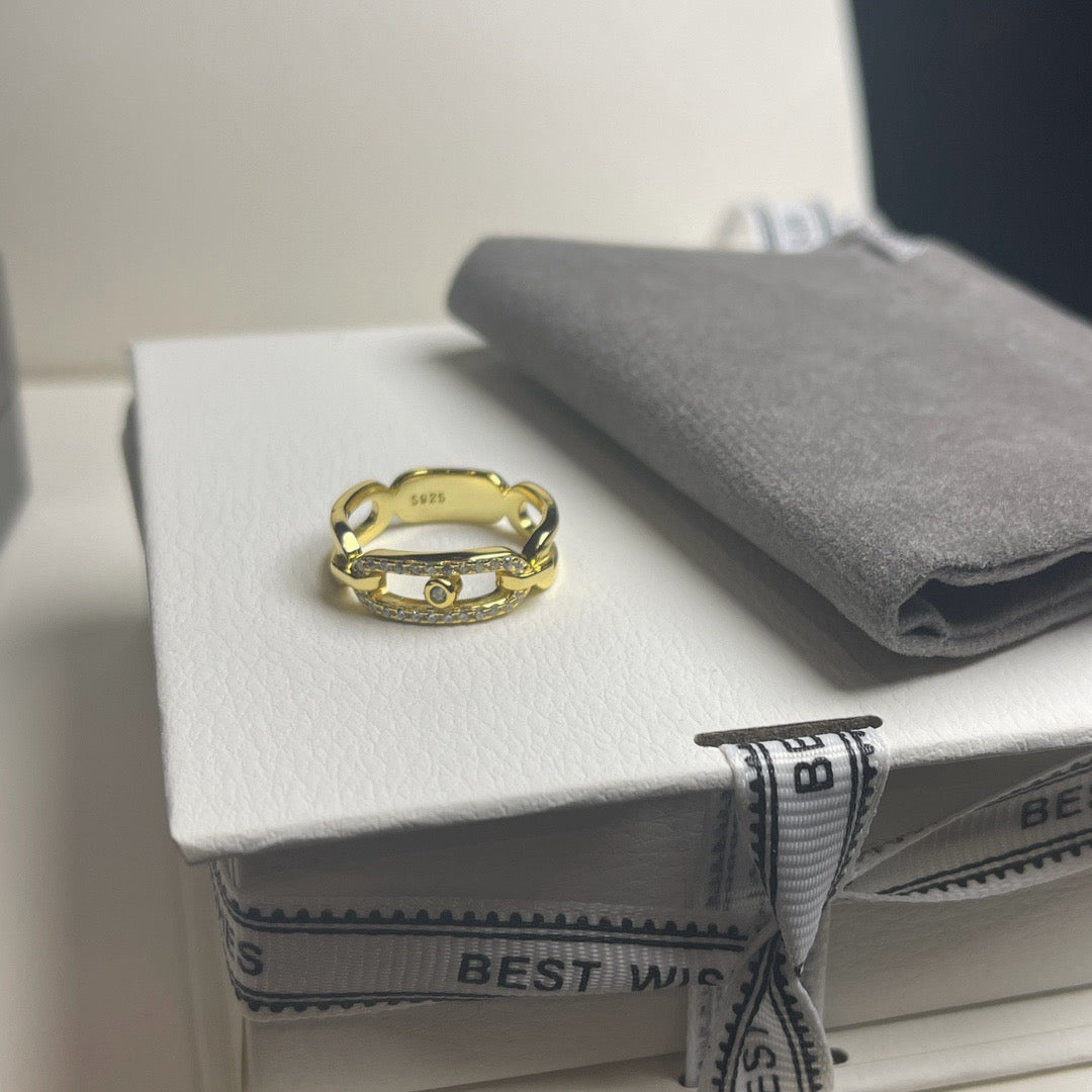 [OrnoraJewelry]Sliding Single Diamond Ring