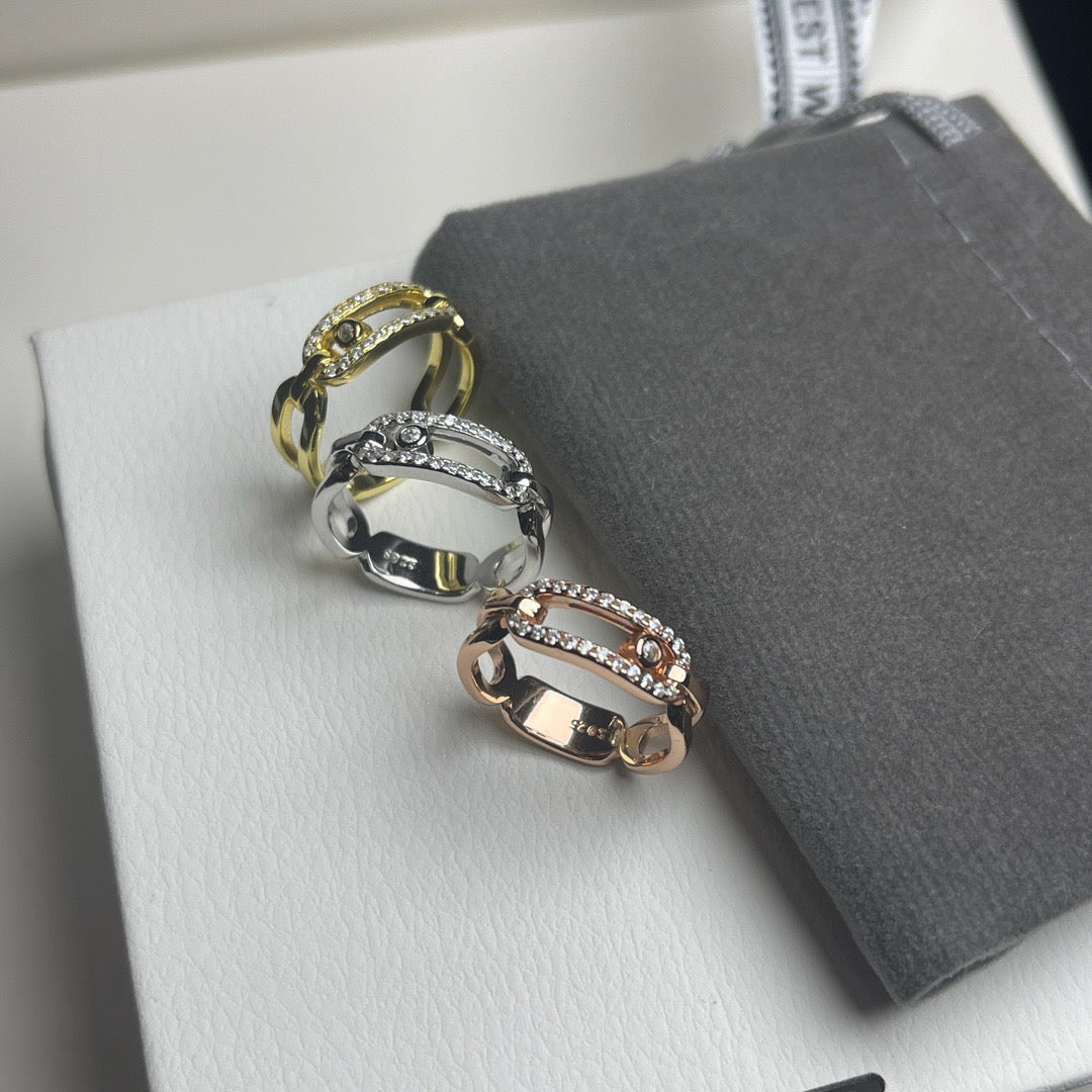 [OrnoraJewelry]Sliding Single Diamond Ring