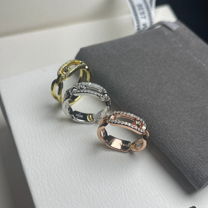 [OrnoraJewelry]Sliding Single Diamond Ring
